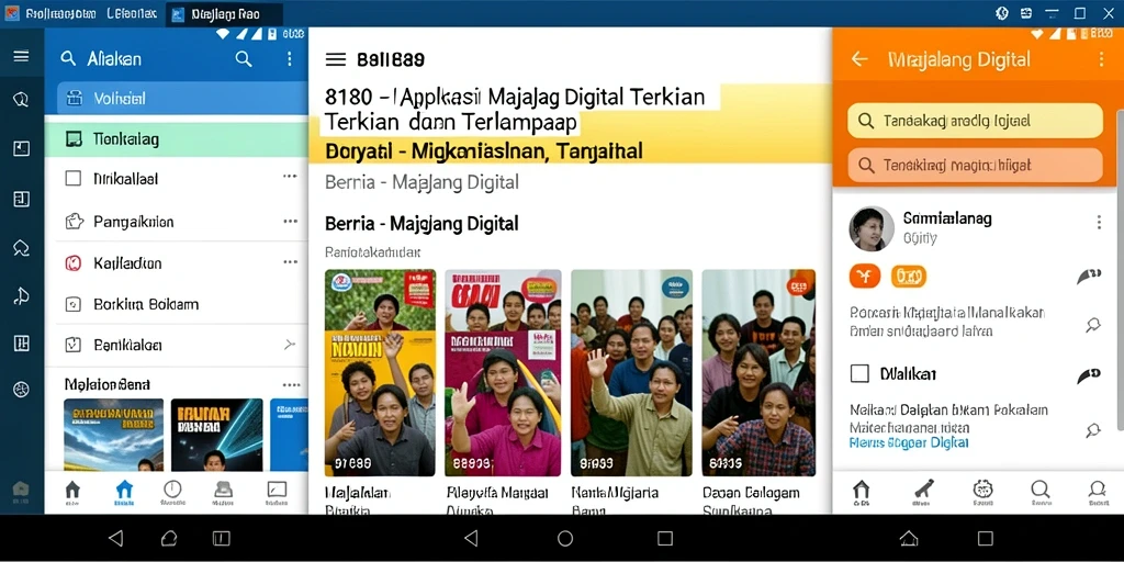 Tampilan antarmuka aplikasi Majalah Digital 8180 yang menarik dan modern.