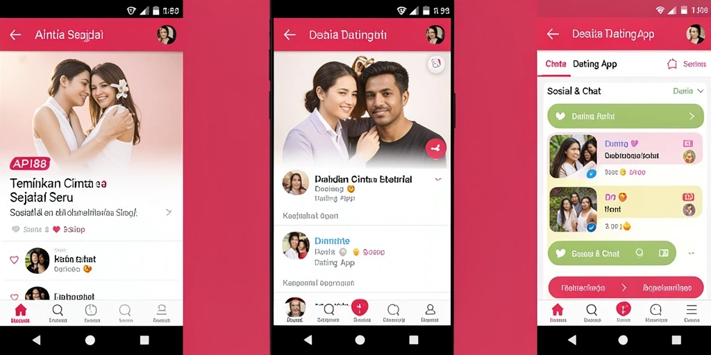 Tampilan antarmuka API88 yang modern dan intuitif untuk pengguna Dating App.