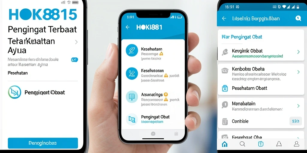 Antarmuka HOKI8815 yang menampilkan pengingat jadwal obat.