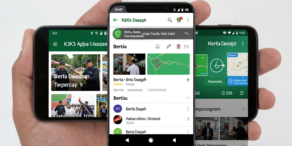 Tampilan antarmuka aplikasi K3K3 yang modern dan informatif.