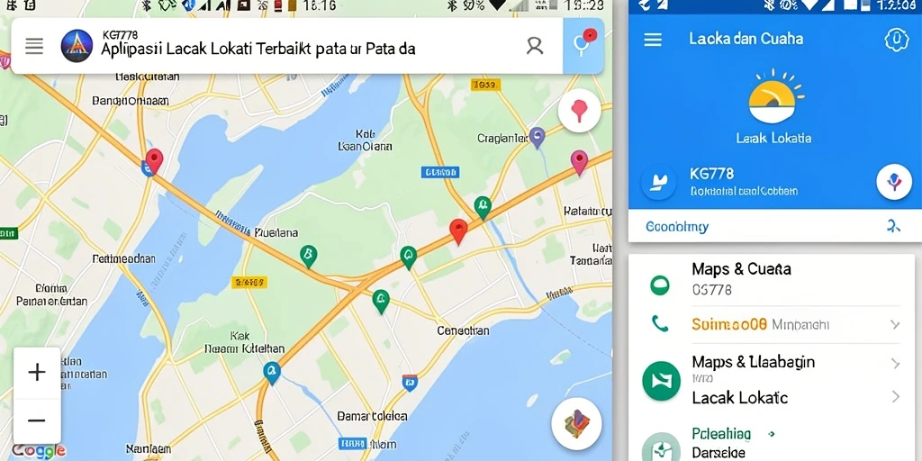 Antarmuka KG778 yang intuitif untuk lacak lokasi.