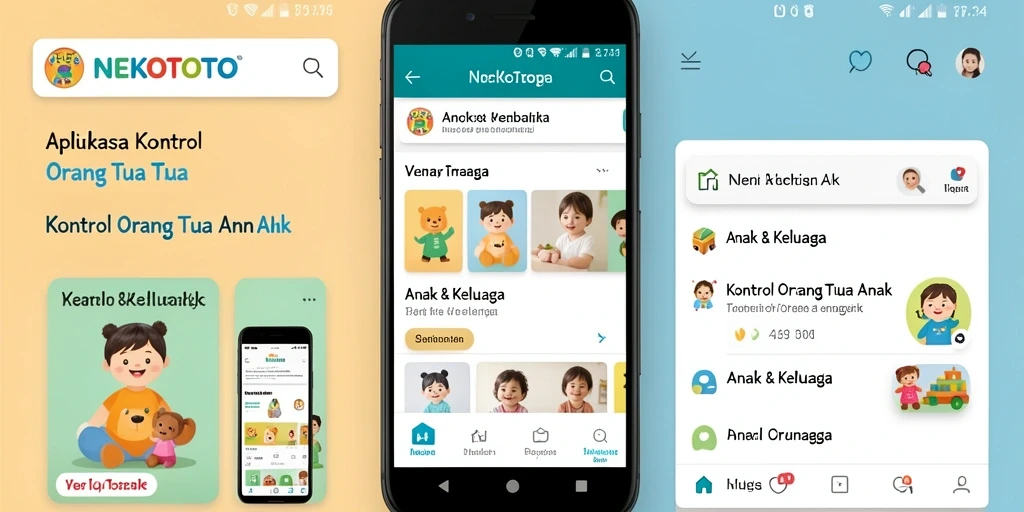Tampilan antarmuka NEKOTOTO yang user-friendly untuk kontrol orang tua.