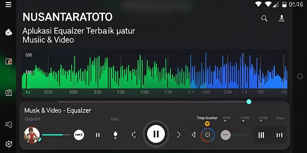 Tampilan antarmuka NUSANTARATOTO dengan kontrol Equalizer yang intuitif.