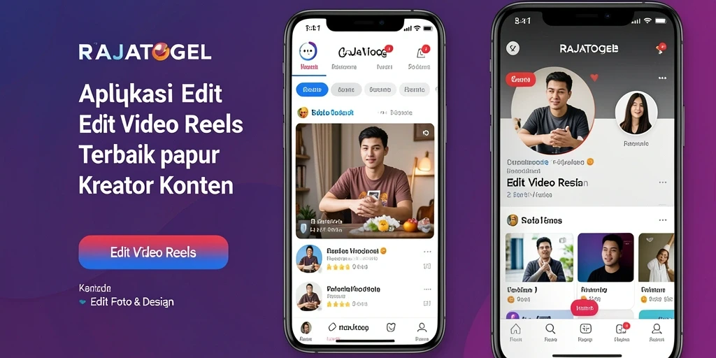 Antarmuka menarik dari aplikasi Edit Video Reels RAJATOGEL