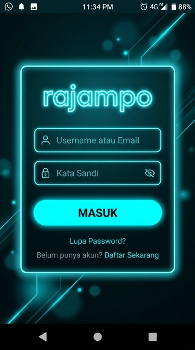 Masuk Akun rajampo dengan Mudah di Android