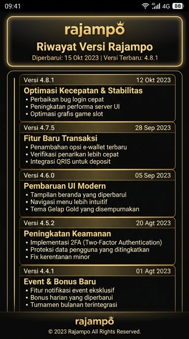 Riwayat Versi Rajampo untuk Pengguna Android di Indonesia